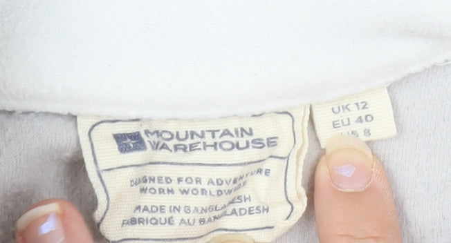 Mountain Warehouse Women Grey Fleece 1/2 Zip Pullover UK 12