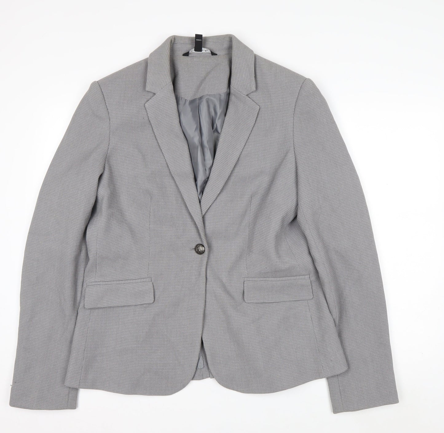 Long Tall Sally Women's Grey Size 16 Classic Tailored Blazer