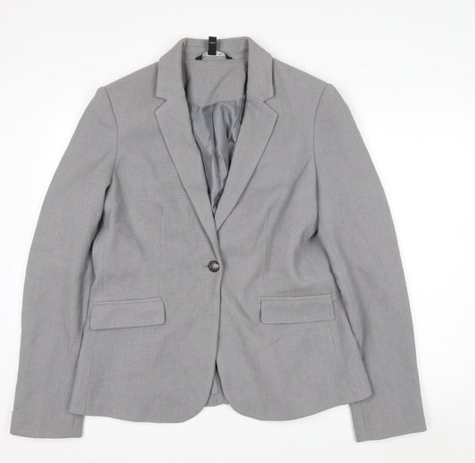 Long Tall Sally Women's Grey Size 16 Classic Tailored Blazer
