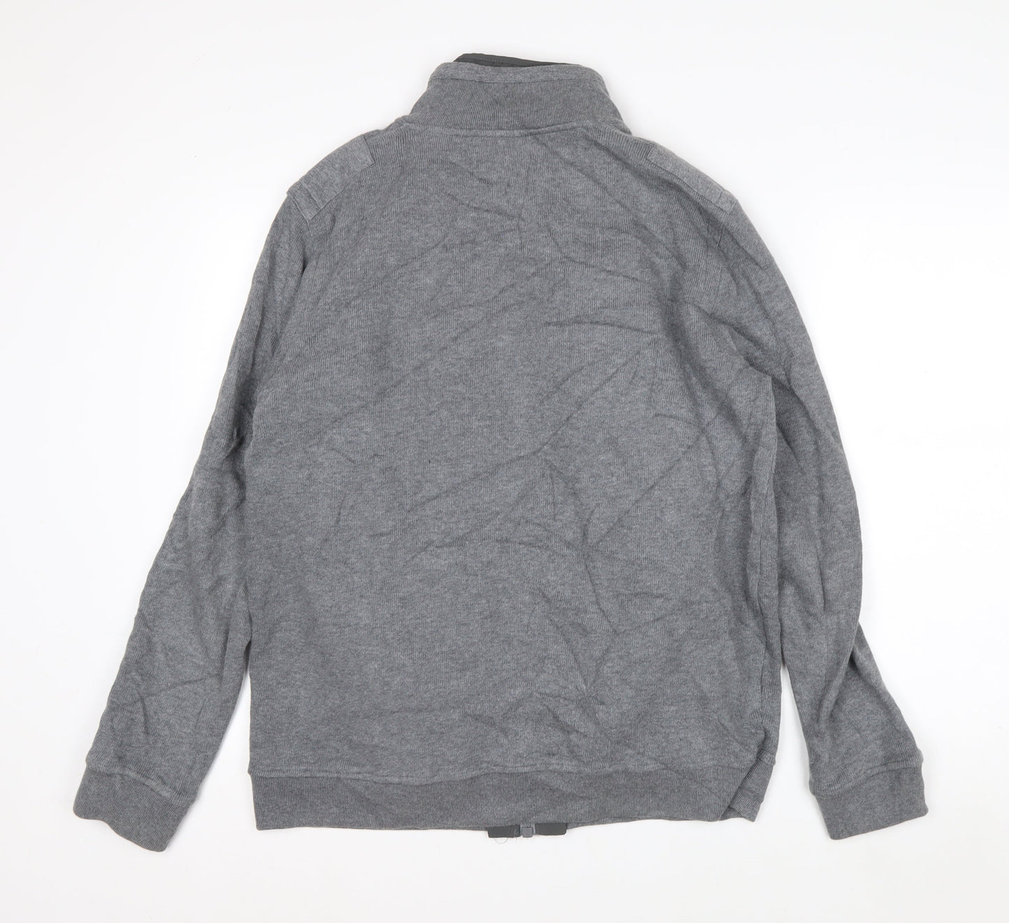 Jasper Conran Men’s Grey Full Zip High Neck Knit Jumper L