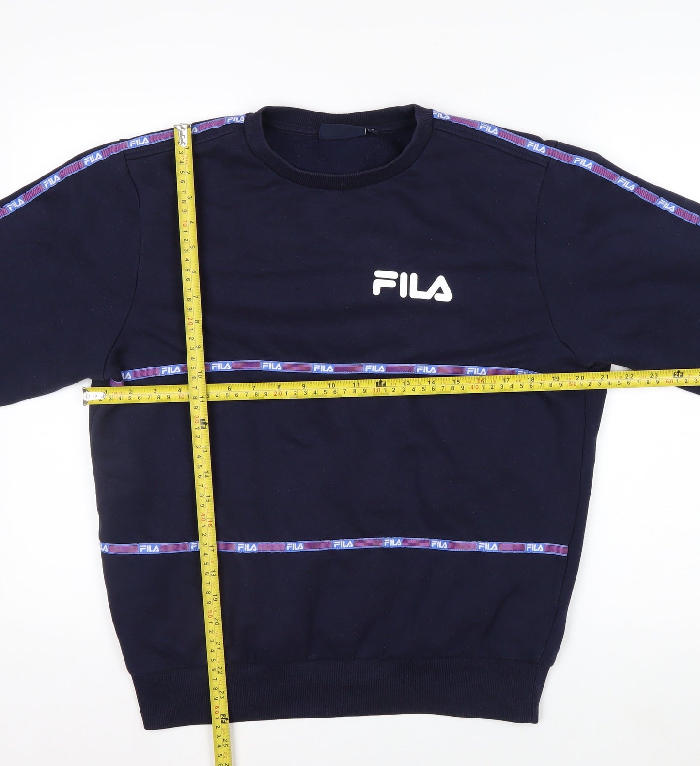 FILA Men's Blue Logo Pullover Sweatshirt Size S