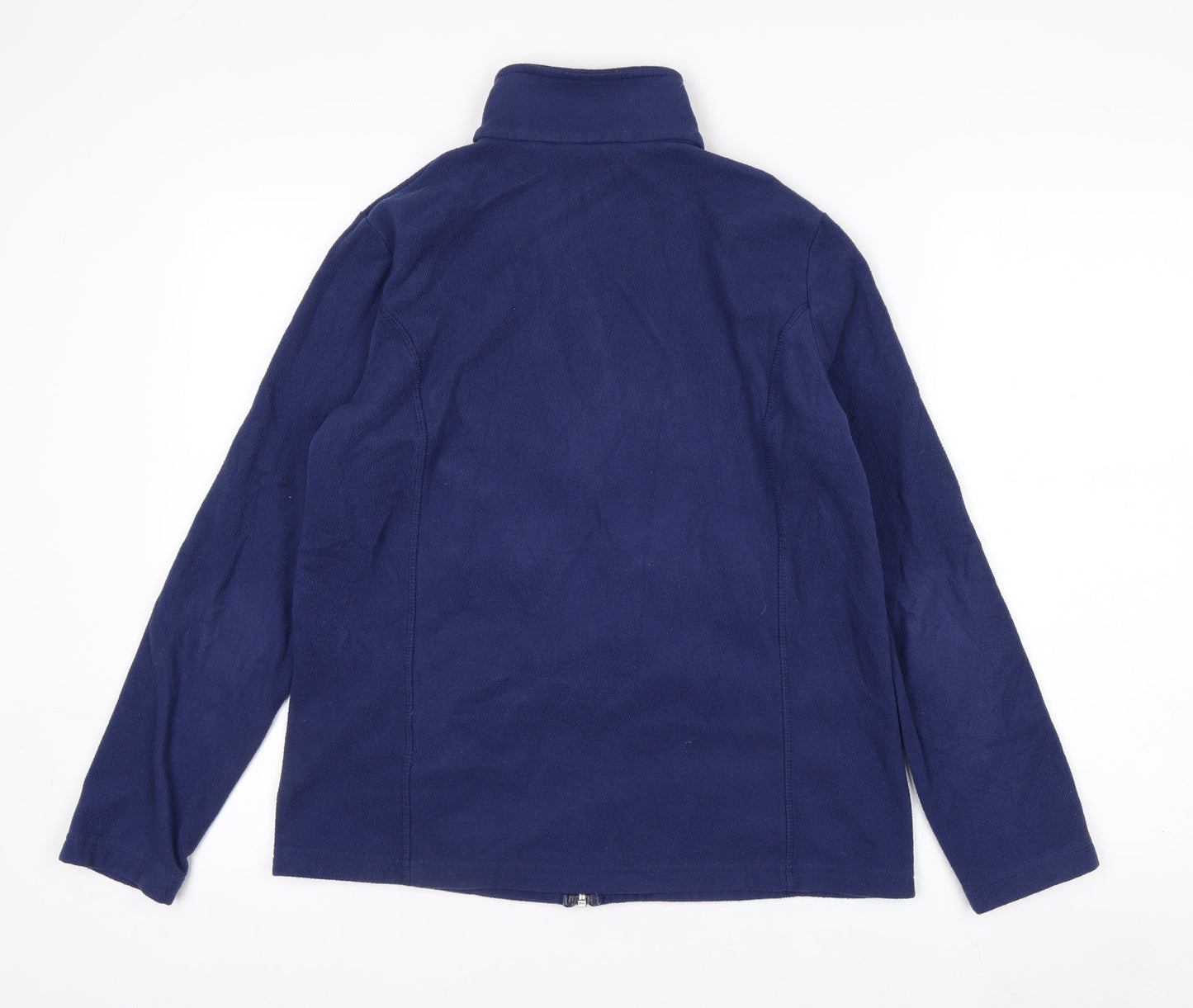 Lands' End Women's Blue Fleece Full Zip Petite Jacket Size S