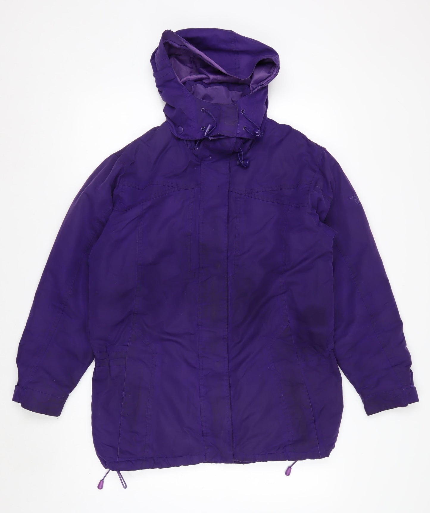 Arctic Storm Womens Purple Hooded Anorak Jacket Size 12
