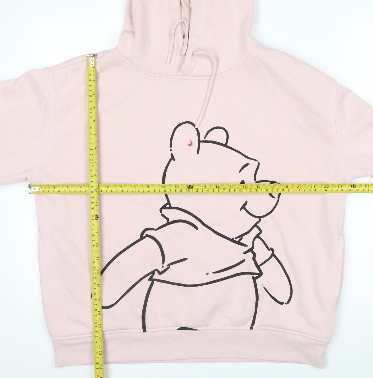 Back view of Disney Women Pink Winnie the Pooh Pullover Hoodie, size M, 12/14