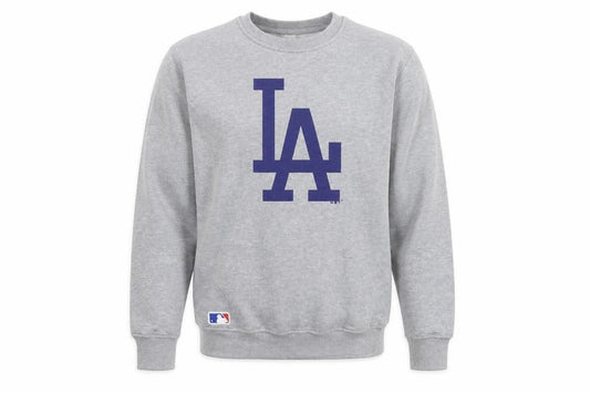 New Era Men’s Grey LA Logo Pullover Sweatshirt M Regular Fit