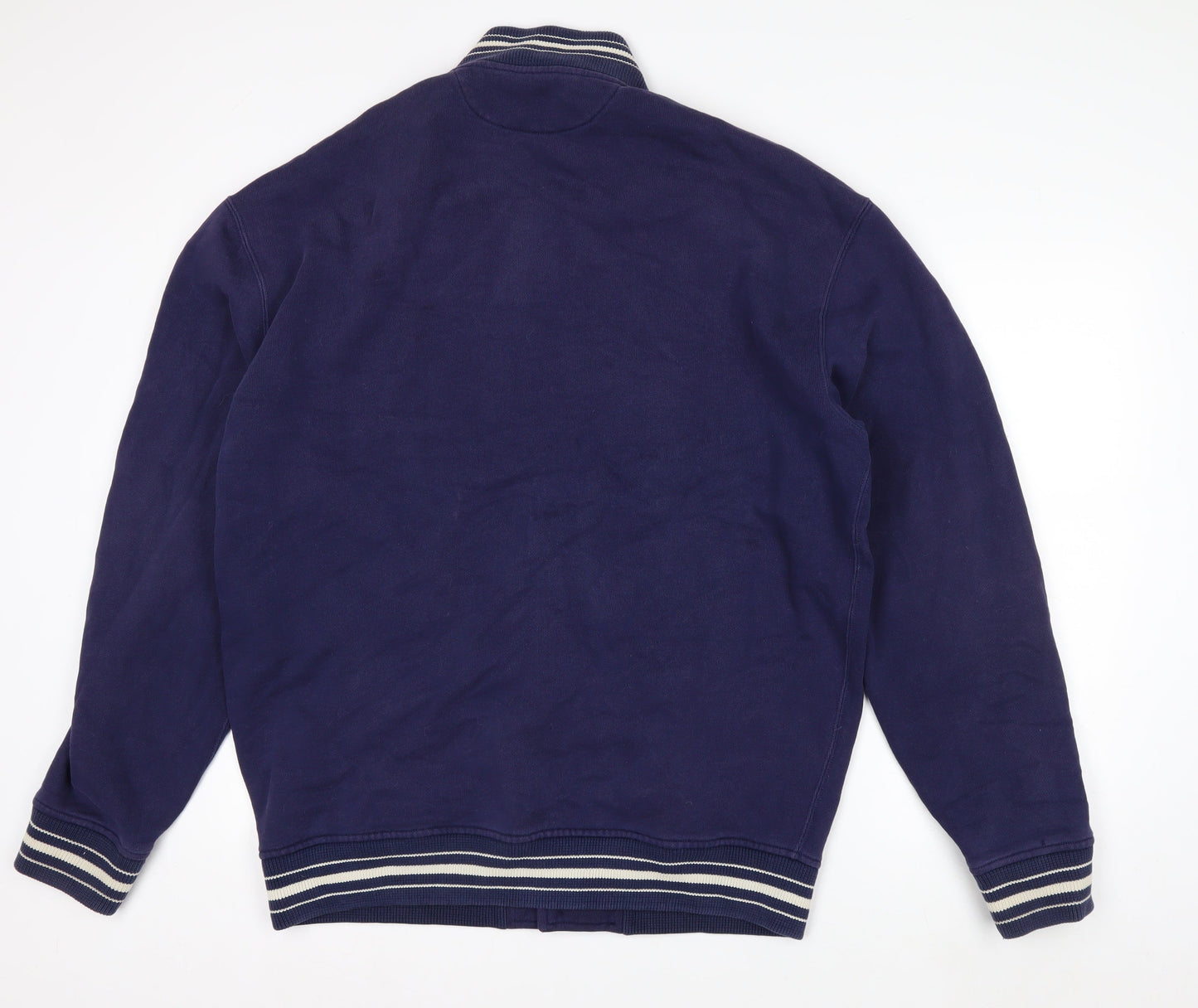 Polo Ralph Lauren Men's Blue Varsity Jacket Size L Tall Cotton Blend