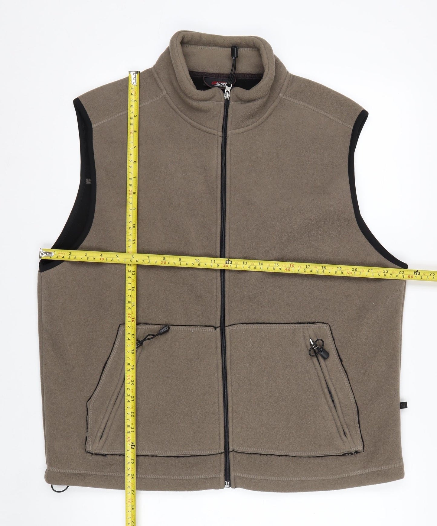 Cedarwood State Active Men's Brown Fleece Waistcoat XL Full Zip Bodywarmer