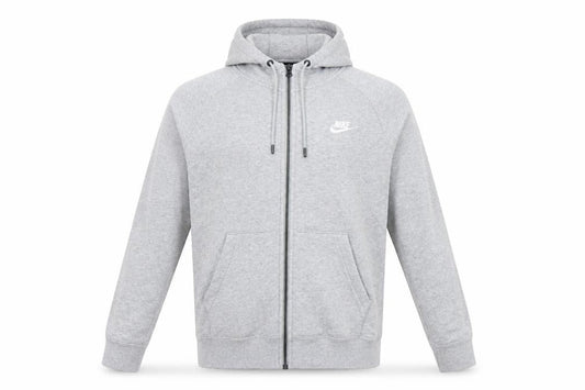Nike Men’s Grey Full Zip Hoodie S Regular Fit Lightweight Fleece