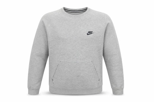 Nike Men's Grey Regular Fit Crew Neck Pullover Sweatshirt M