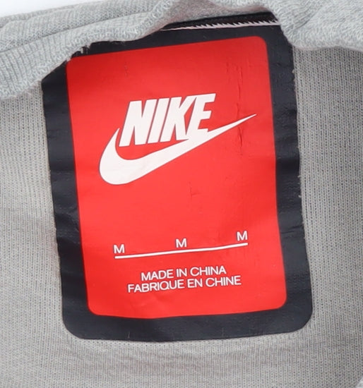 Nike Men's Grey Regular Fit Crew Neck Pullover Sweatshirt M