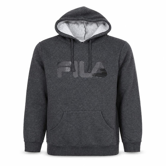 Fila Men’s Grey Pullover Hoodie S Logo Fleece Sports Casual