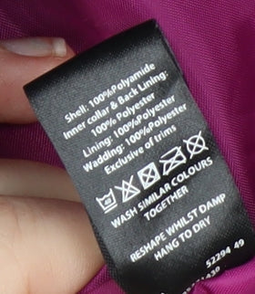 Crane Women's Purple Grey Ski Jacket S Waterproof Hooded Winter Coat