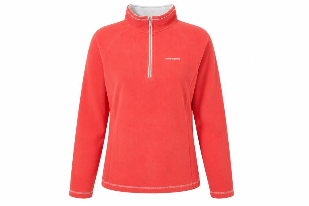 Craghoppers Women's Red 1/2 Zip Fleece Pullover UK 14