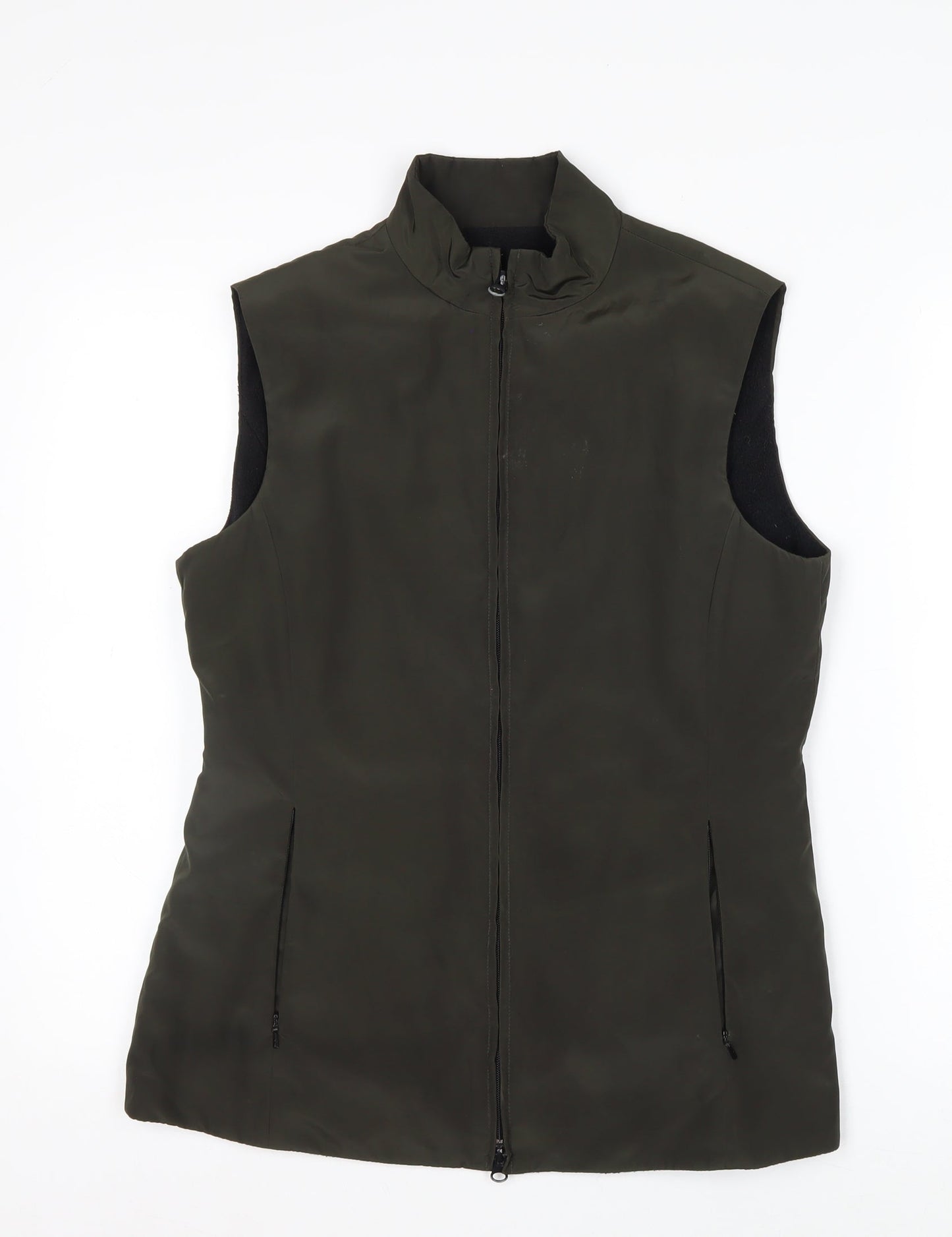 Planet Womens Green Size 8 Sleeveless Zip Waistcoat Bodywarmer