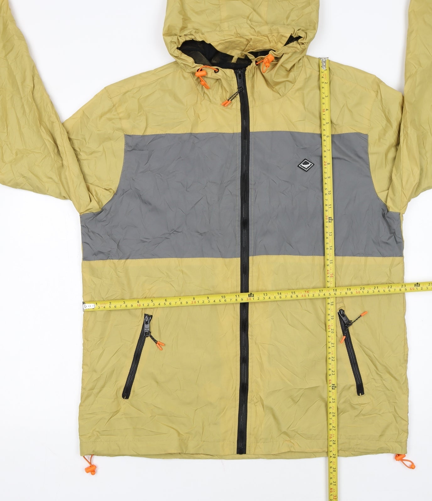 Threadbare Men's Yellow XL Windbreaker Hooded Jacket