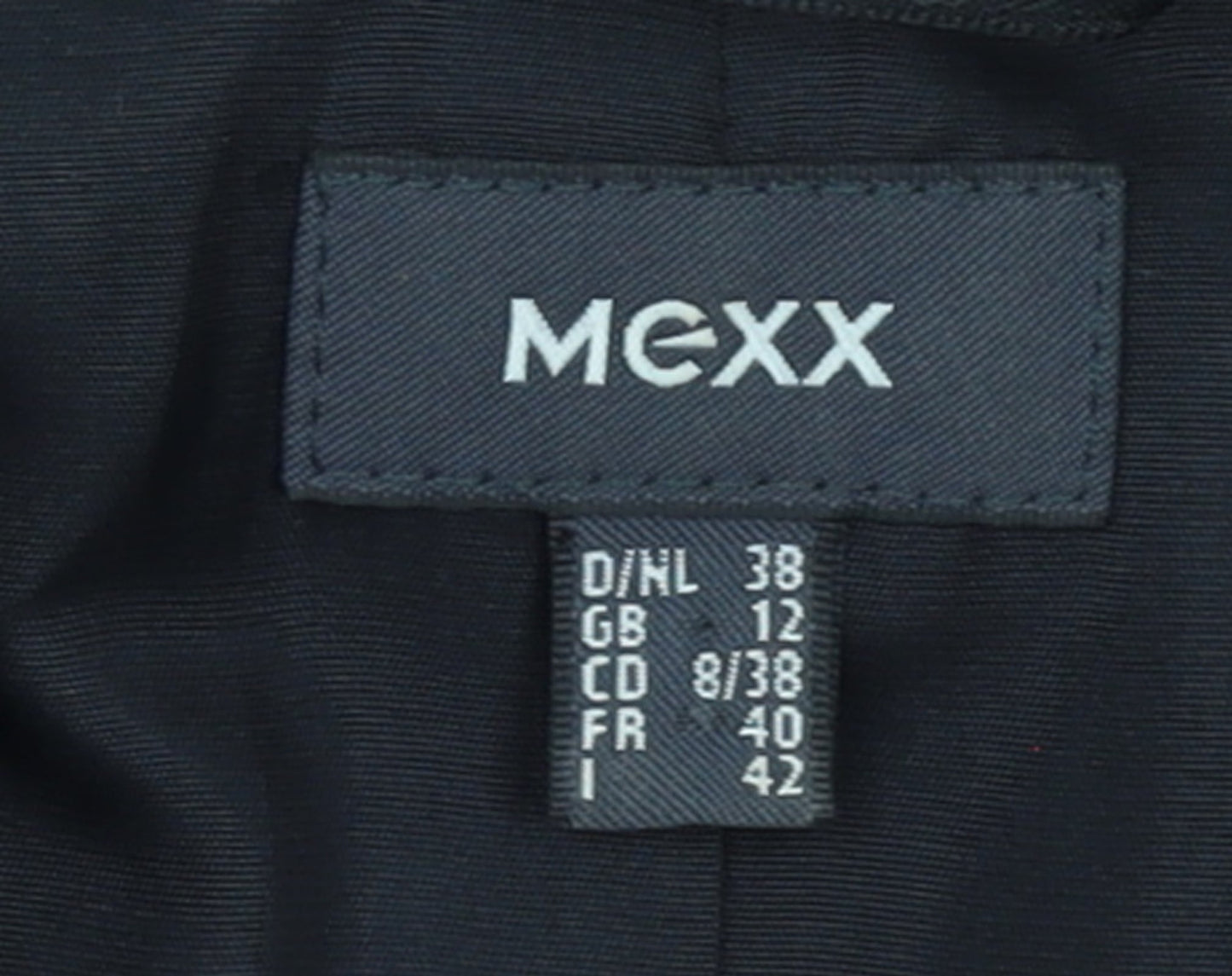 Mexx Women's Black Size 12 Fitted Button-Up Jacket