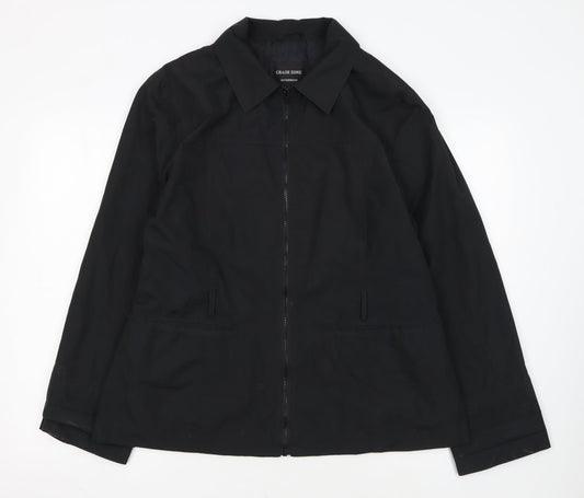 Crash Zone Women's Black XL Full Zip Mid-Length Jacket