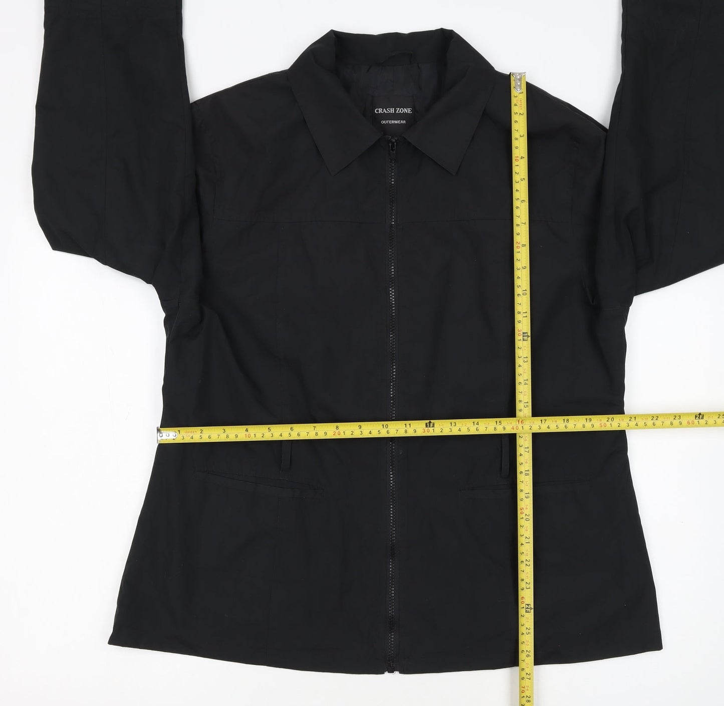 Crash Zone Women's Black XL Full Zip Mid-Length Jacket