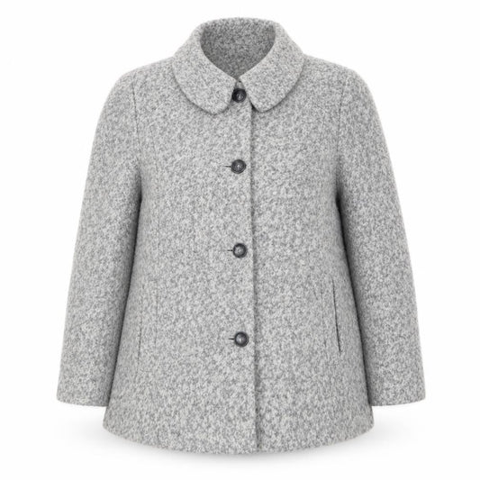 BHS Women’s Grey Petite Size 18 Wool Blend Mid-Length Coat