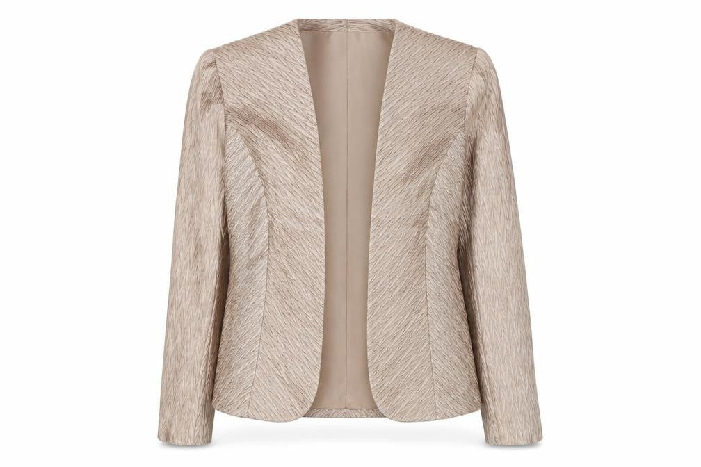 Patra Women Beige Size 6 Formal Single-Breasted Suit Jacket