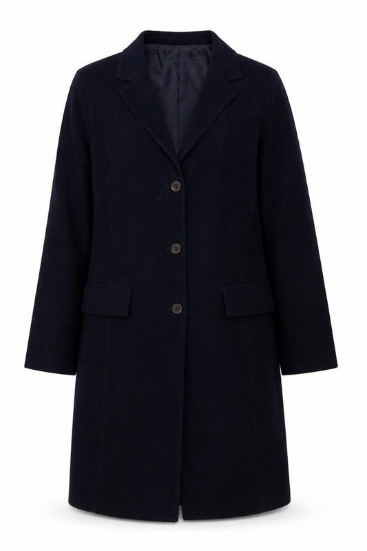 Rico Girls Blue Polyester Mid-Length Buttoned Coat 15-16 Years