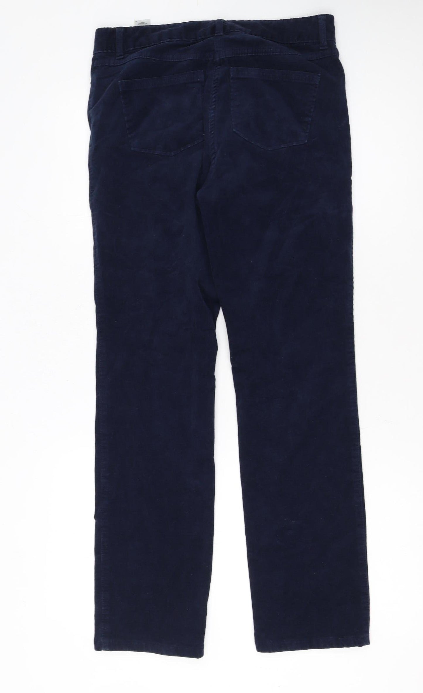 Marks and Spencer Women Blue Corduroy Chino Trousers Size 10 Regular