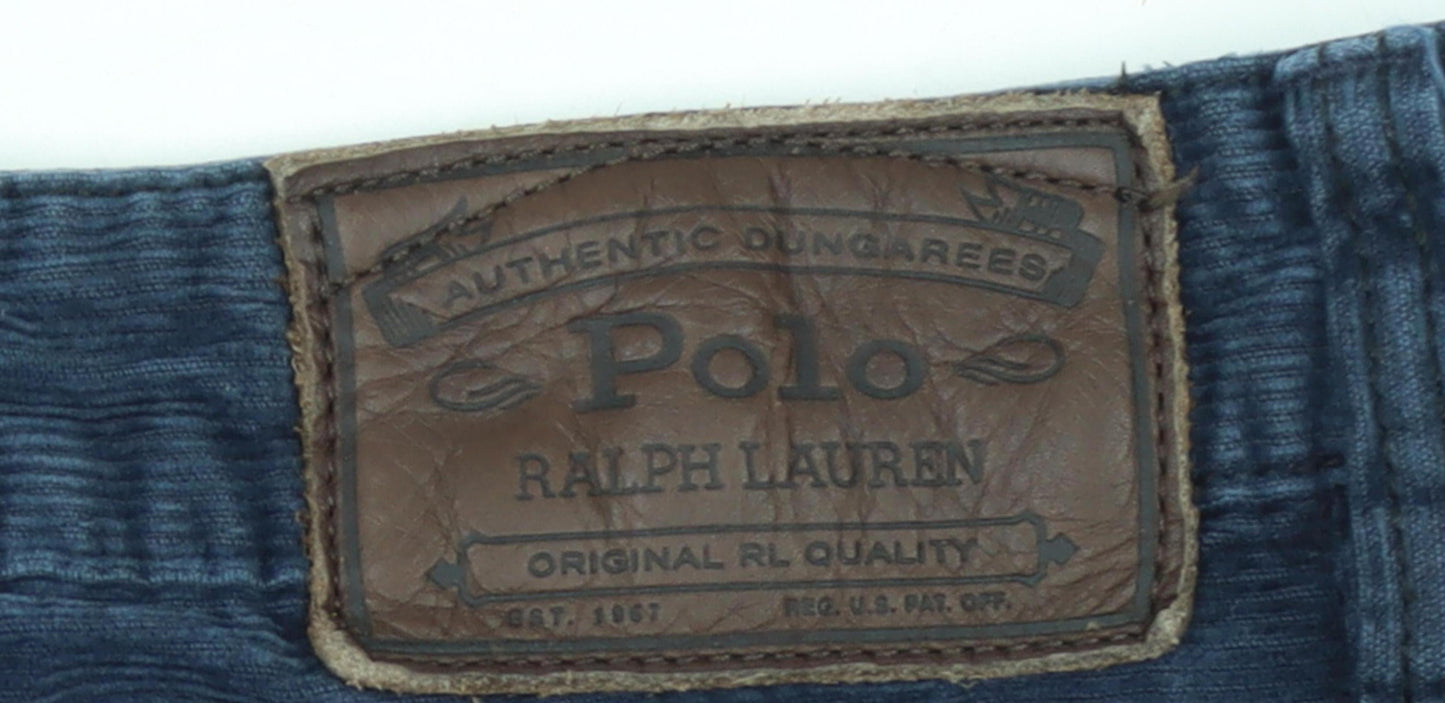 Ralph Lauren Men's Blue Corduroy Straight Trousers 32x32
