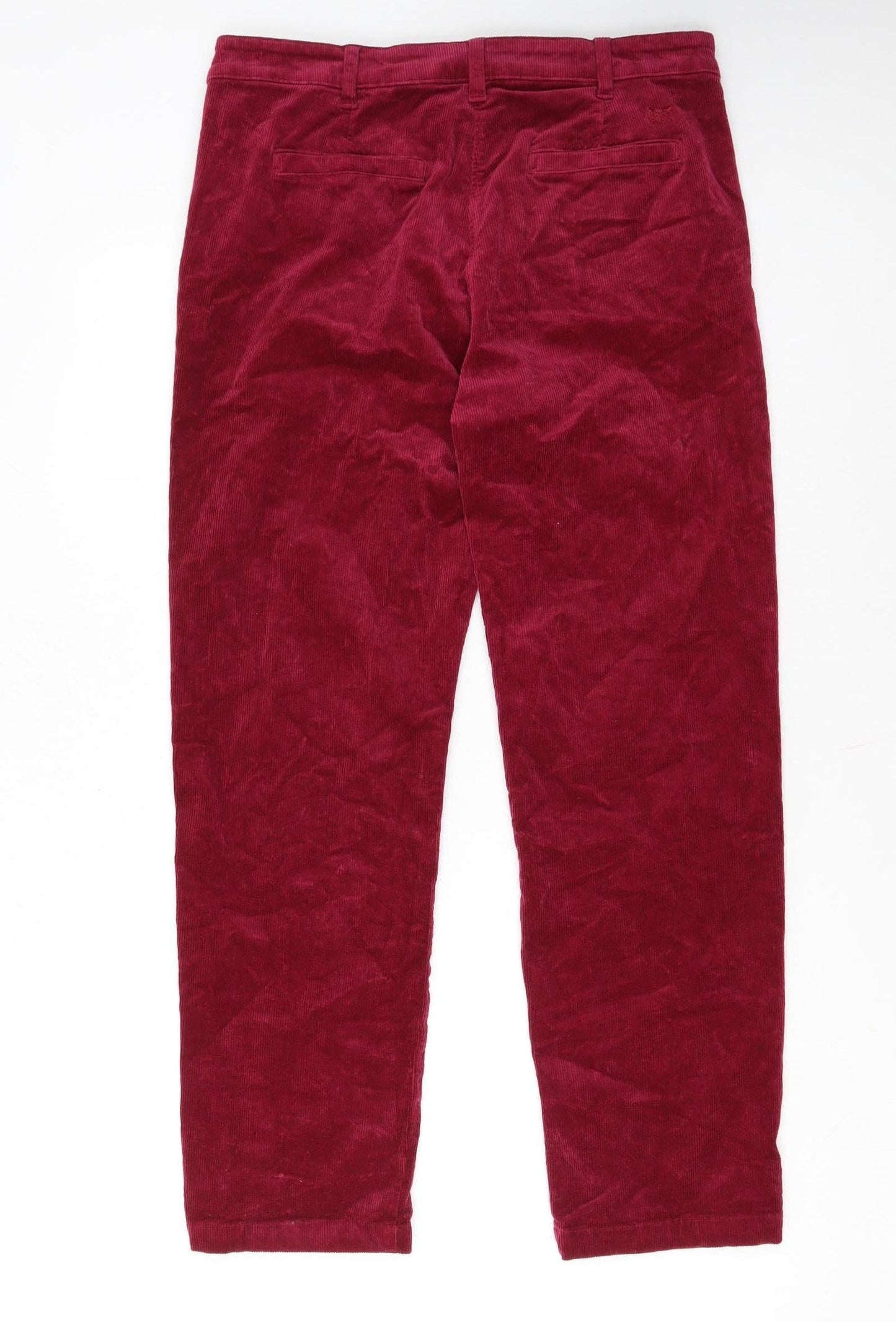 Crew Clothing Company Women's Red Corduroy Chino Trousers Size 12