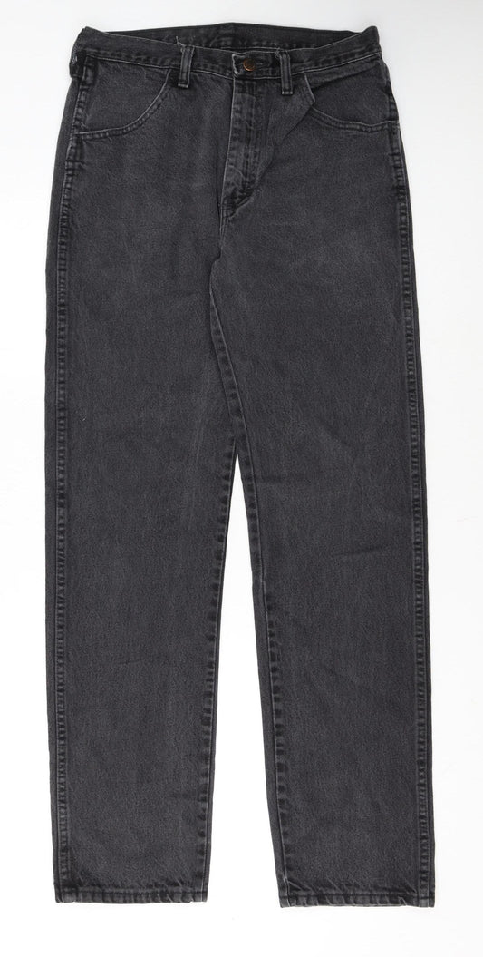Rustler Men’s Black Straight Leg Denim Jeans 32x34 Regular Fit