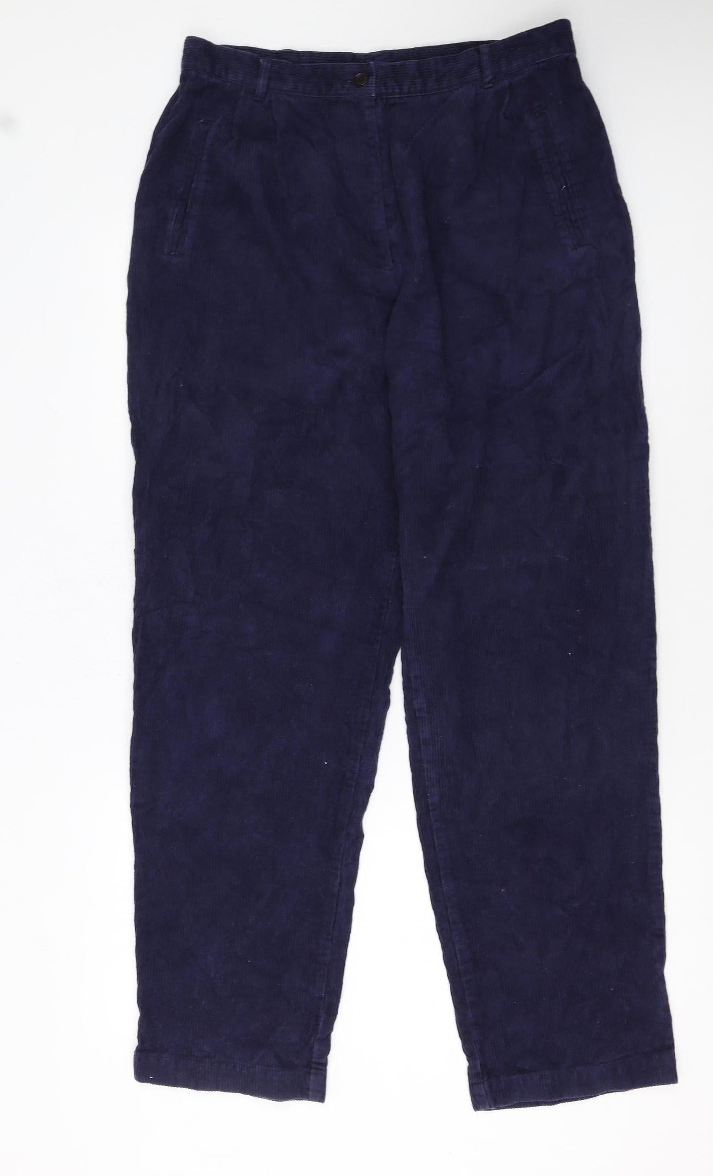 Tulchan Women's Blue Corduroy Trousers Size 16 Mid Rise