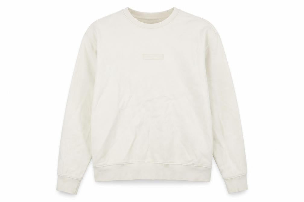 Zara Womens Beige Crew Neck Long Sleeve Pullover Sweatshirt L