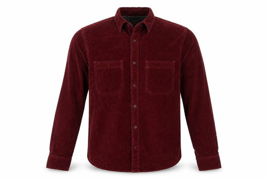 Roots Men's Red Corduroy Button-Up Long Sleeve Shirt Size M