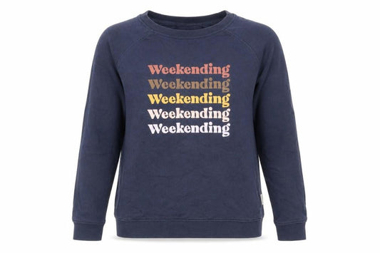 FatFace Womens Navy Weekend Graphic Cotton Sweatshirt UK 6