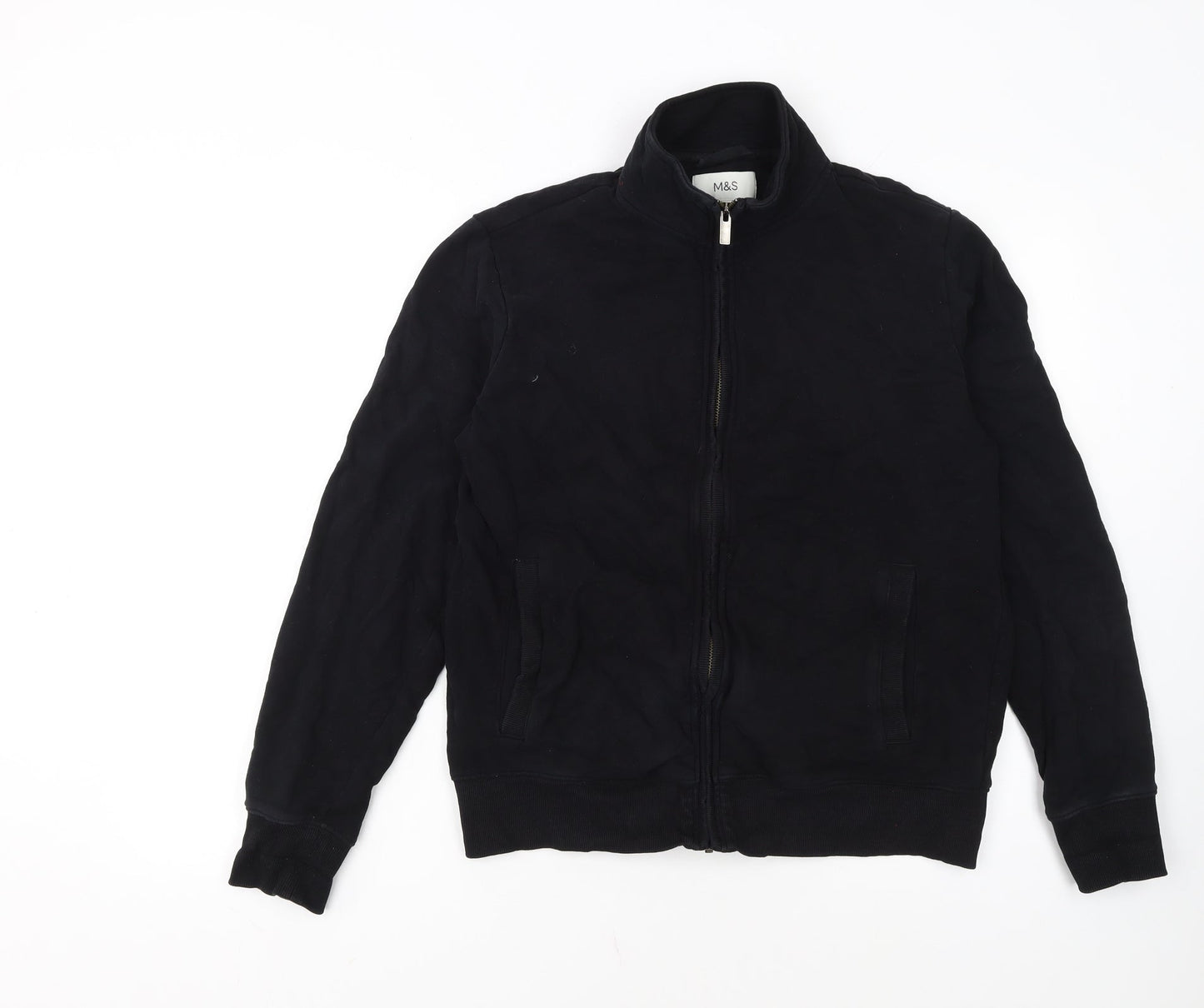 Marks and Spencer Men's Black M Basic Full Zip Fleece Jacket