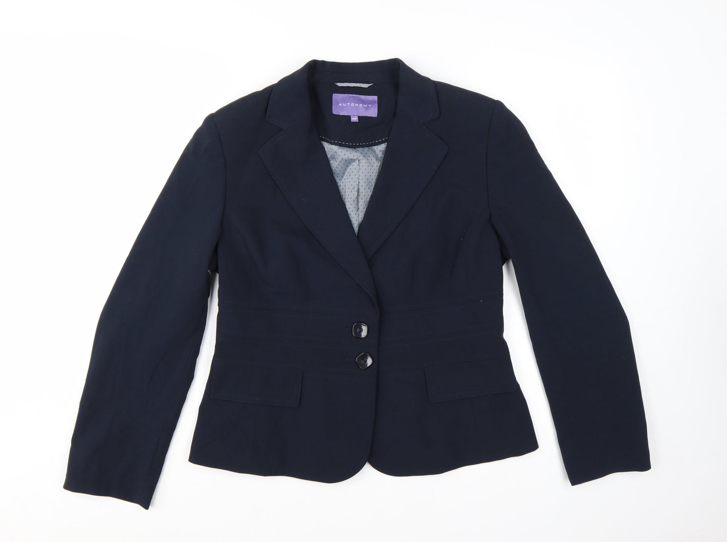 Autonomy Women's Blue Petite Size 14 Classic Two-Button Blazer