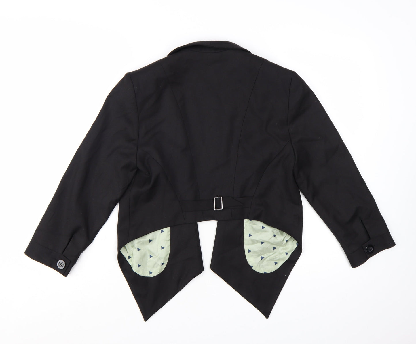 River Island Women Black Size 12 Shawl Lapel Tailored Suit Jacket