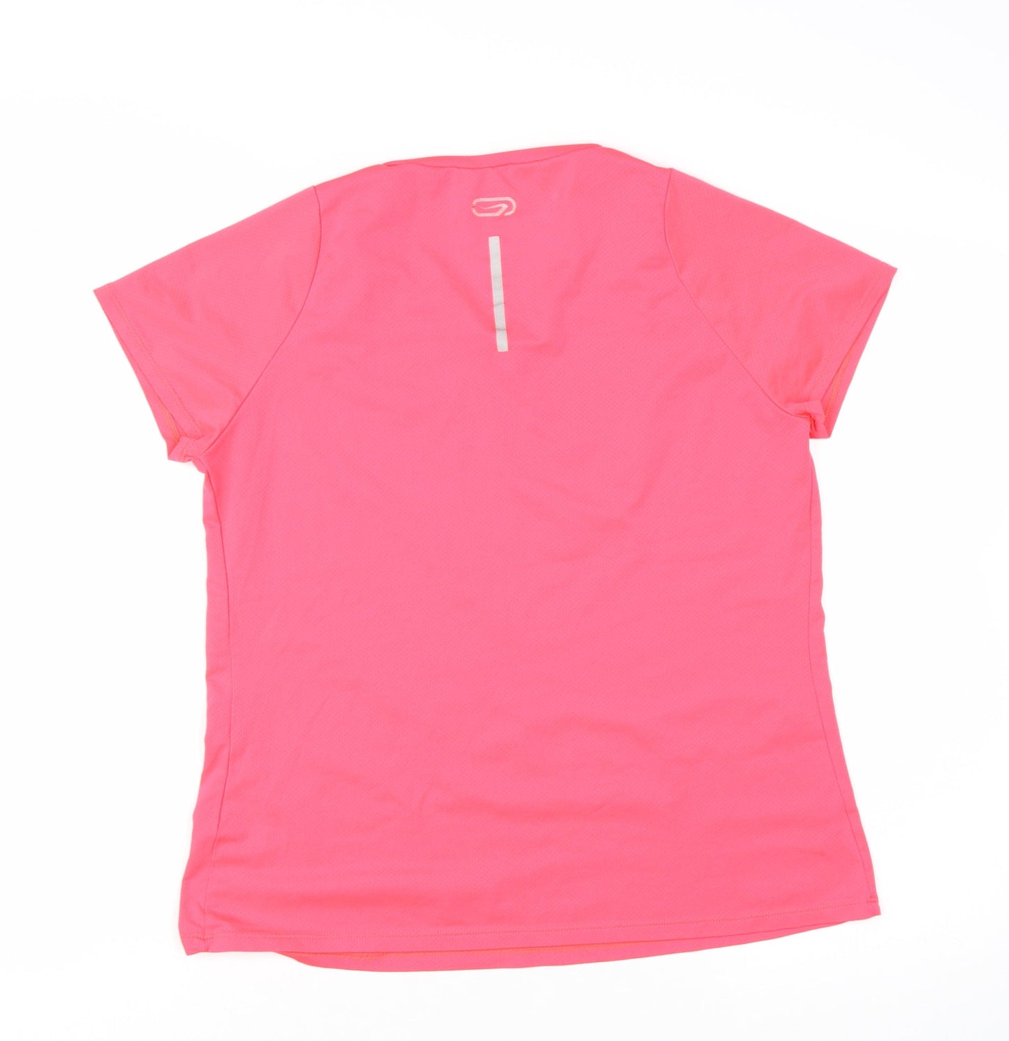 Kalenji Women Pink Short Sleeve V-Neck Running T-Shirt Size 16