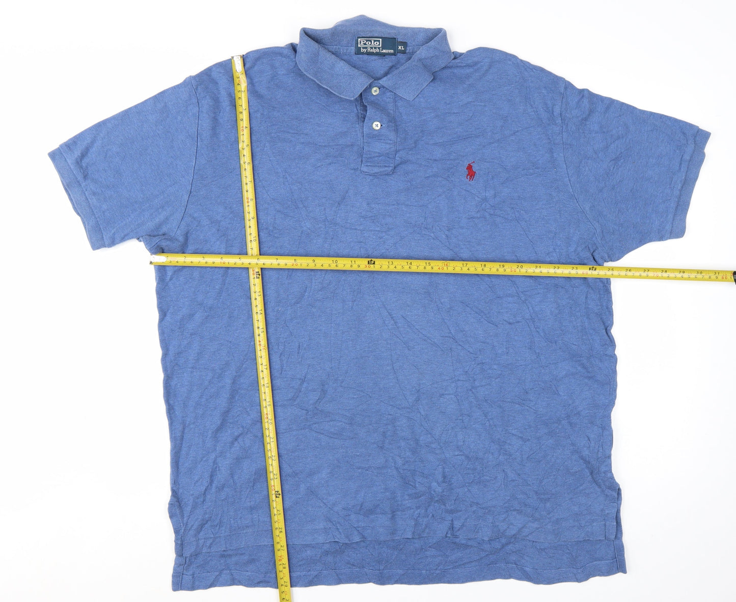 Ralph Lauren Men's Blue Short Sleeve Cotton Polo Shirt XL