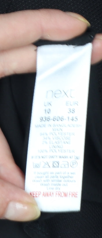 Next Women Black Size 10 Sheath Knee Length Tailoring Dress