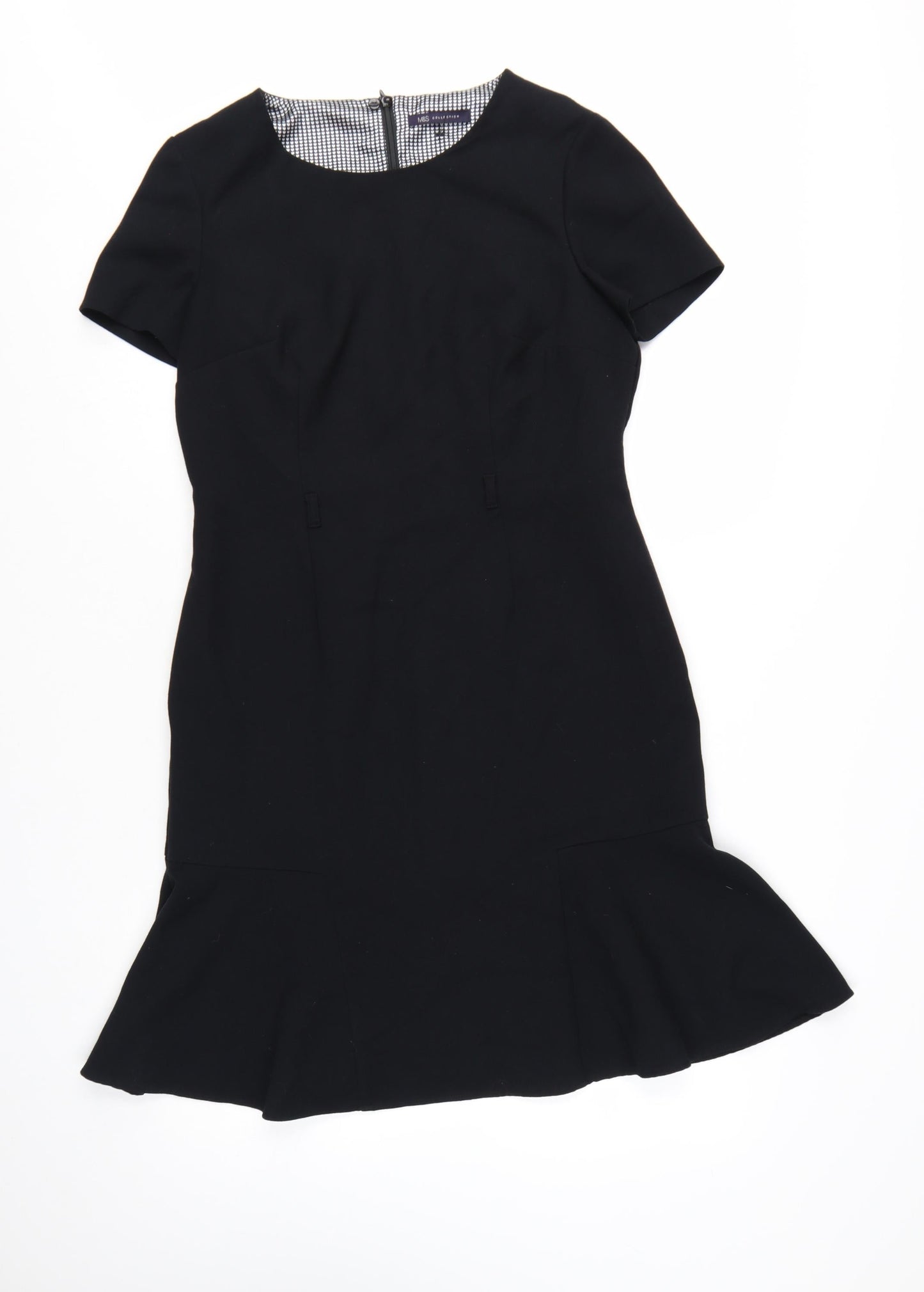 Marks and Spencer Women’s Black Size 14 Sheath Knee Length Dress