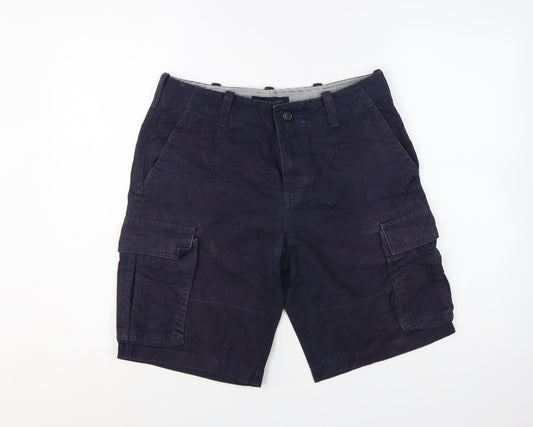 Tommy Hilfiger Men's Navy Blue Cargo Shorts Size 30 Cotton Blend