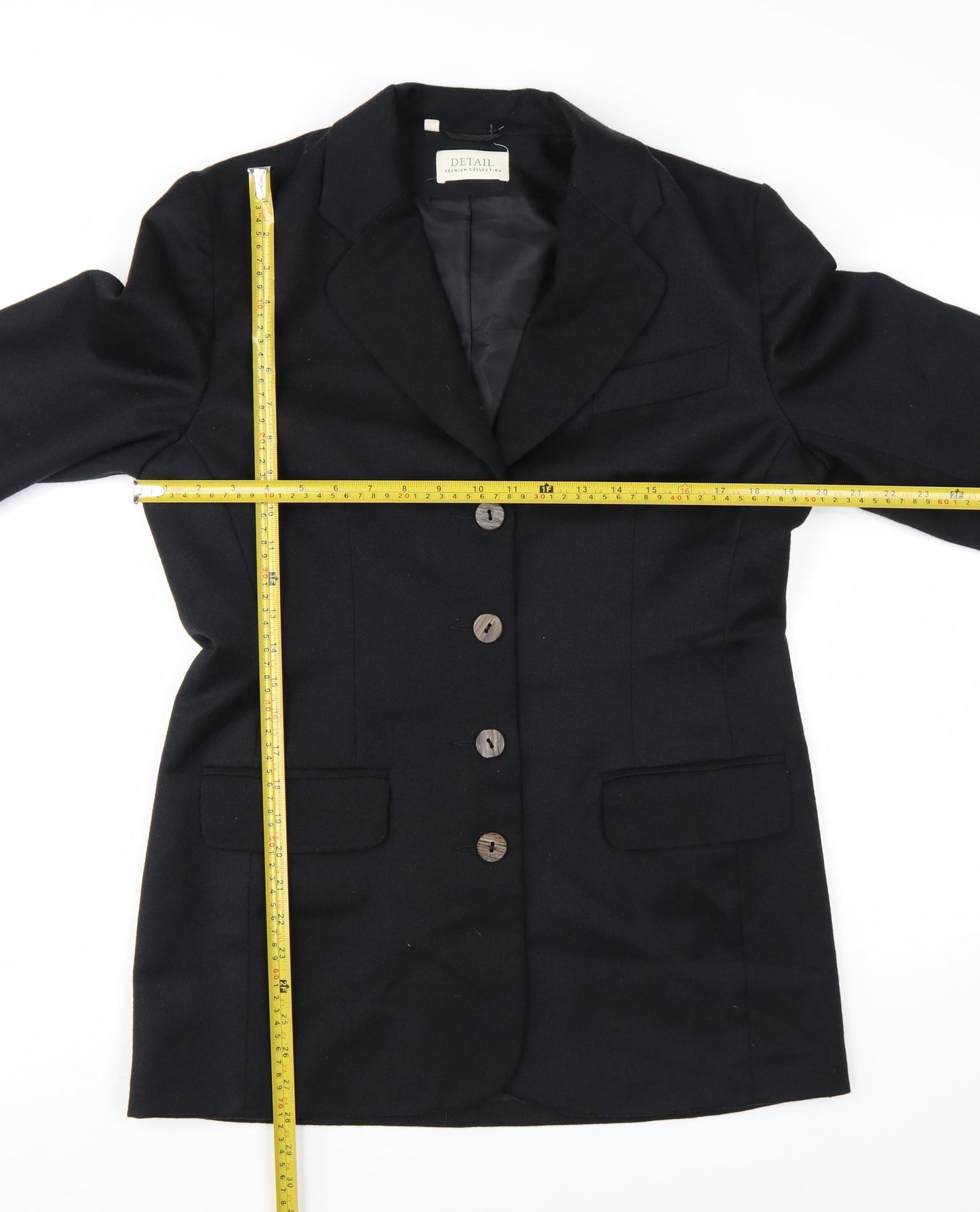 Detail Premium Collection Women's Black Size 12 Tailored Blazer