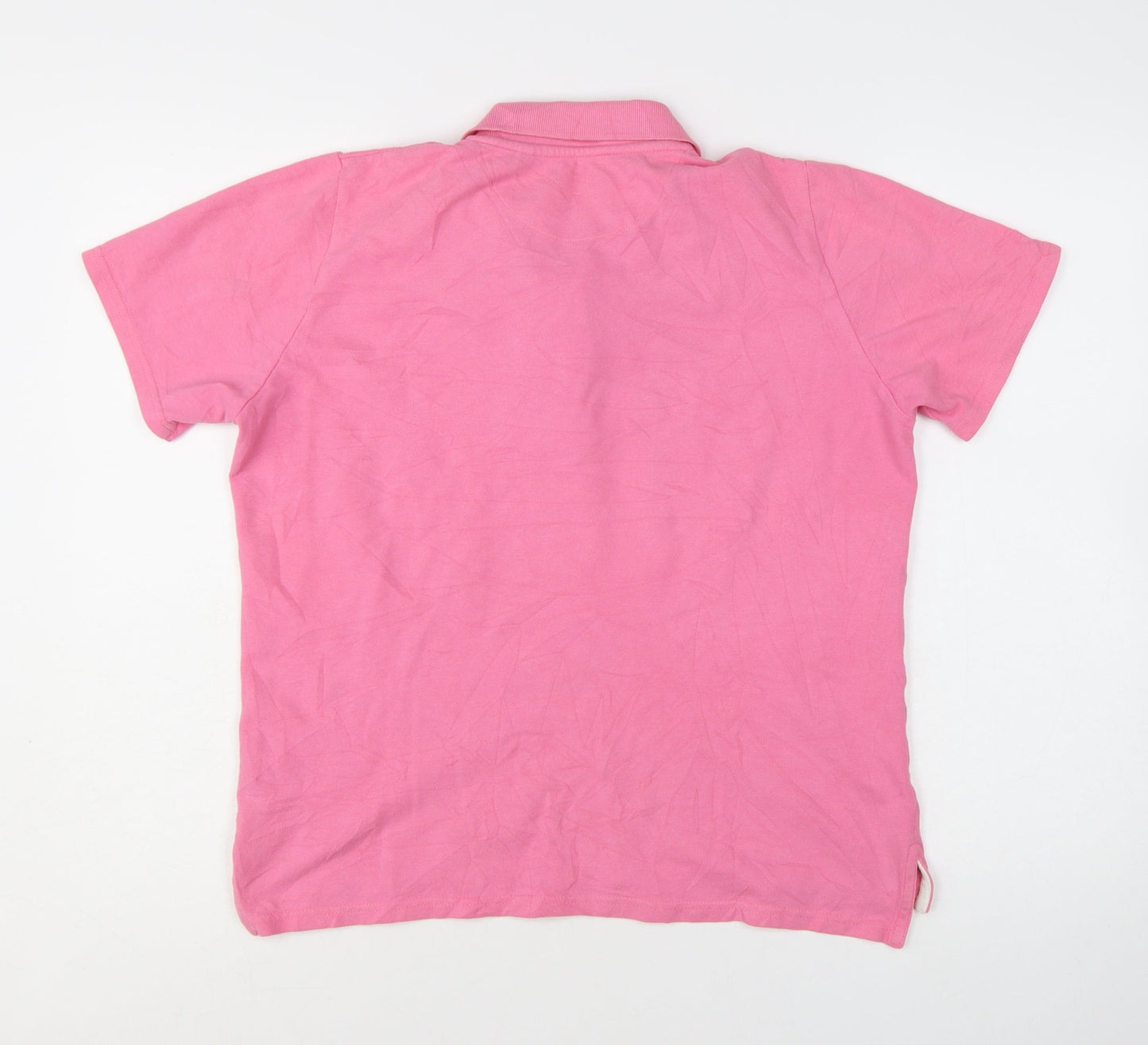 GolfCo Women's Pink 100% Cotton Short Sleeve Polo Shirt M