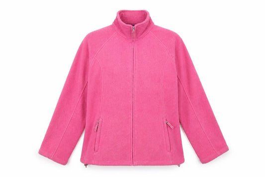 Lands' End Women’s Pink Fleece Full Zip Jacket XL