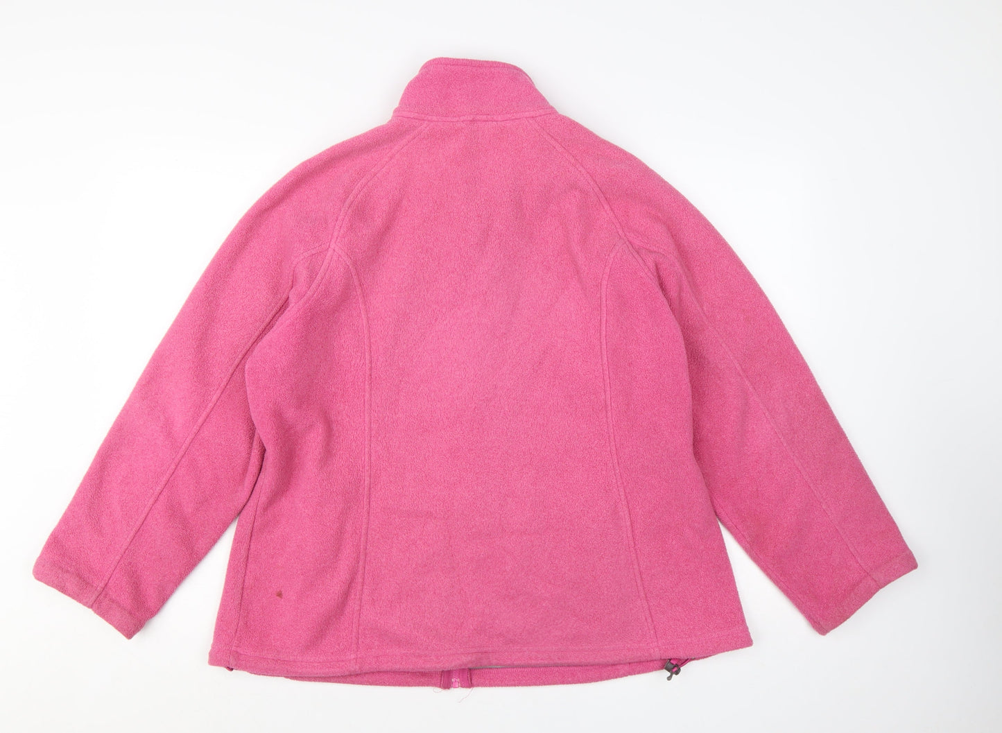Lands' End Women’s Pink Fleece Full Zip Jacket XL