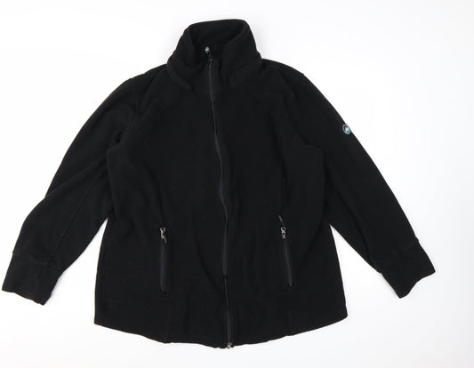 Polarino Women's Black Fleece Full Zip Jacket Size 22