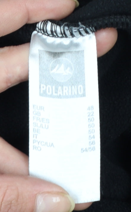 Polarino Women's Black Fleece Full Zip Jacket Size 22