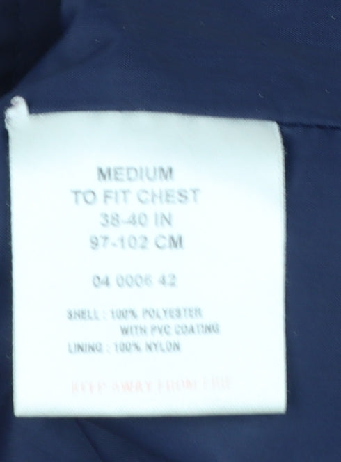 Peter Storm Men's Blue Waterproof Hooded Parka Jacket Size M