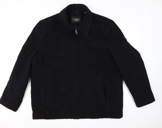 Dockers Men's Black Wool Blend Full Zip Jacket XL