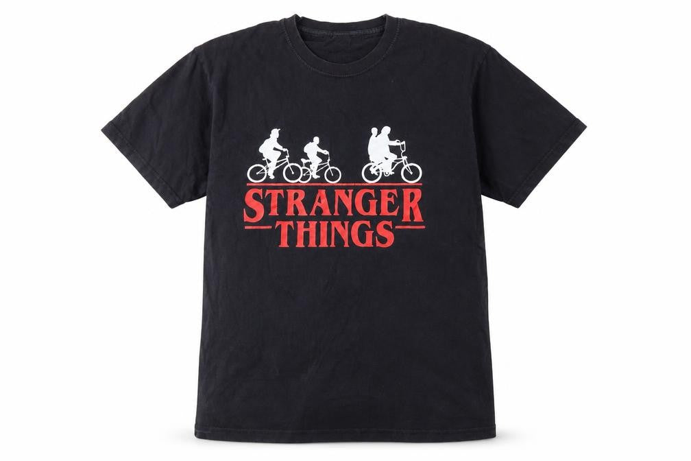 Fruit of the Loom Men’s Black Stranger Things Graphic T-Shirt M